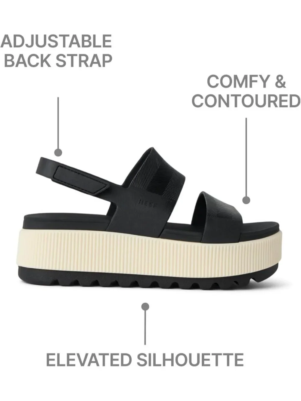 Women's Black Vintage Water Vista Higher Open Toe Platform Wedge Sandal Shoes